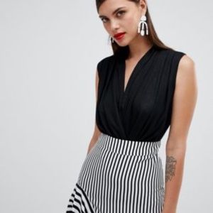 NEW Unique 21 Black Wrap Bodysuit.